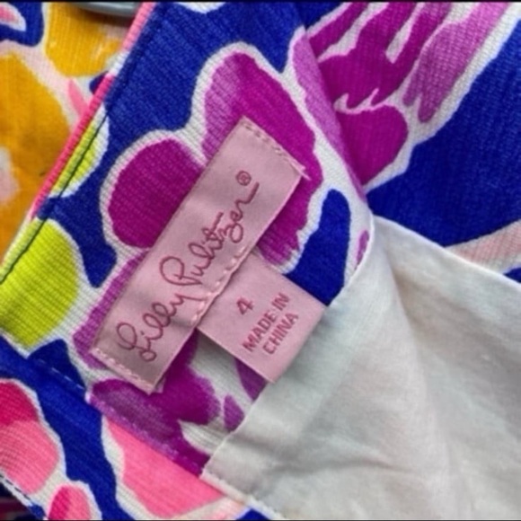 Lillly Pulitzer marigold skort skirt brilliant blue catch and release size 4 - Picture 3 of 8